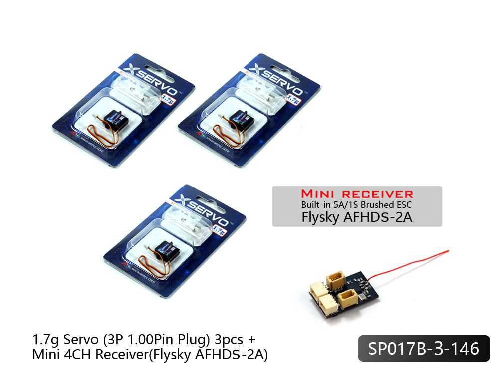 AEORC-3PCS-Micro-Servo-Analog-17g-Mit-RX14-Mini-4CH-Empfaumlnger-Integrierte-5A1S-Buumlrstenregler-f-1995806-8